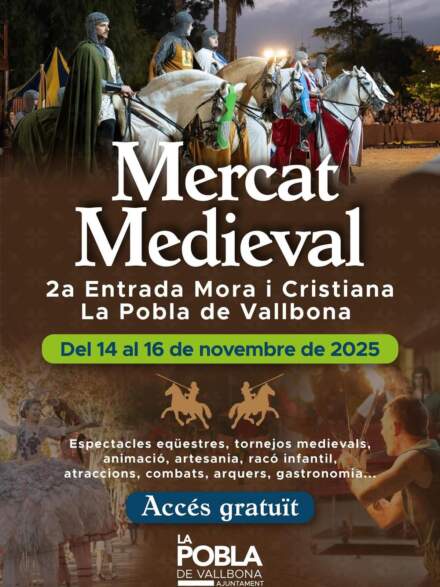 La Pobla de Vallbona celebra su gran Mercado Medieval del 14 al 16 de noviembre
